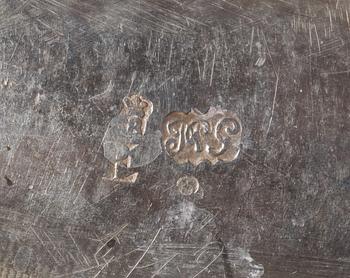 A Swedish 18th century silver coffee-pot, makers mark of Mathias Grahl, Gothenburg 1764.