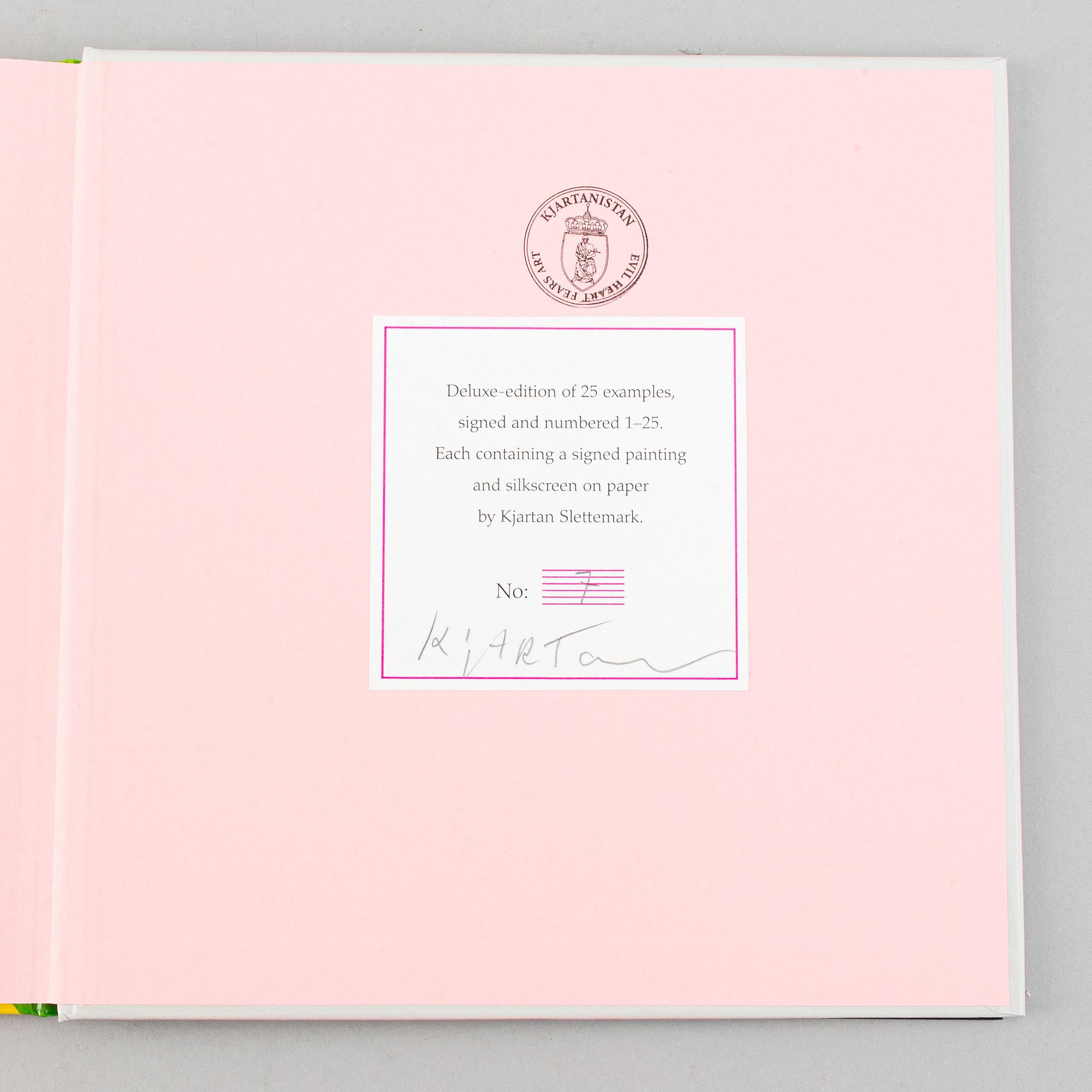 Kjartan Slettemark, screentryck med gouache, signerad Kjartan.