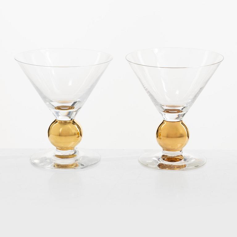 Gunnar Cyrén, Martini glasses, 13 pcs, "Nobel", Orrefors.
