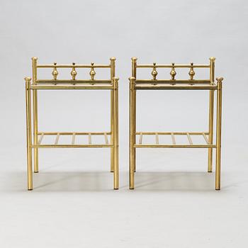 A pair of late 20th-century bed side tables.
