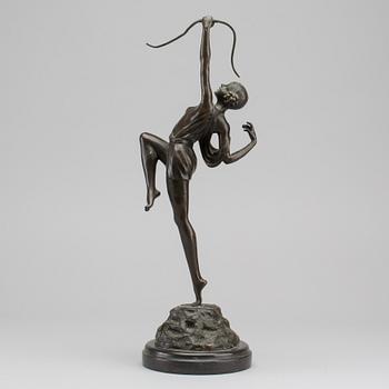 PIERRE LE FAGUAYS, after, signed bronze figurine.