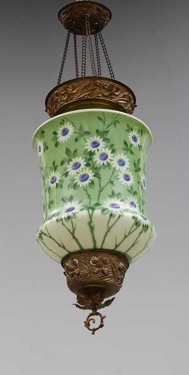 MÅNSKENSAMPEL, sekelskiftet 1900. Höjd ca 47 cm.