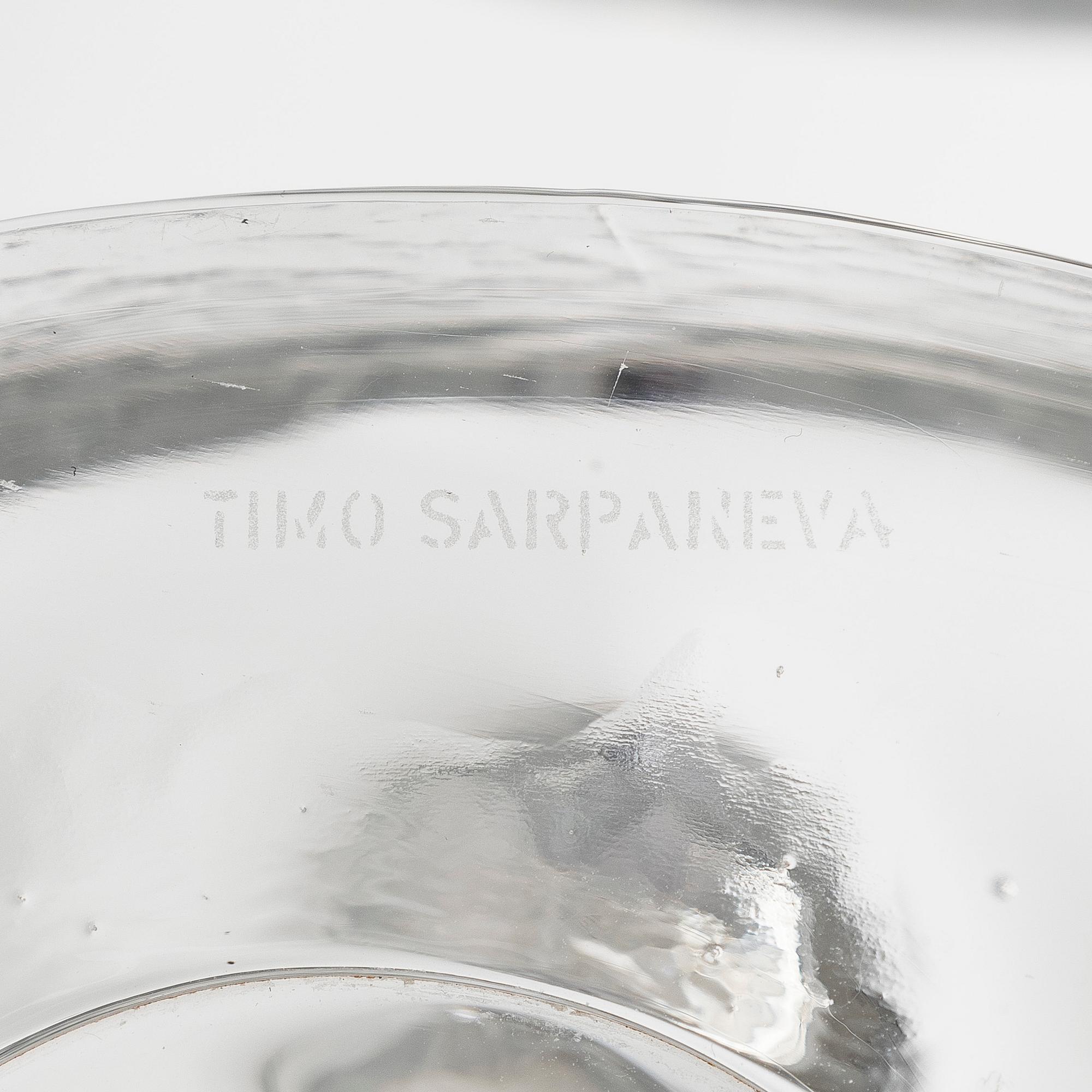 Timo Sarpaneva, lasiveistoksia, 2 kpl, "Arkipelago"-sarja, signeerattu Timo Sarpaneva.