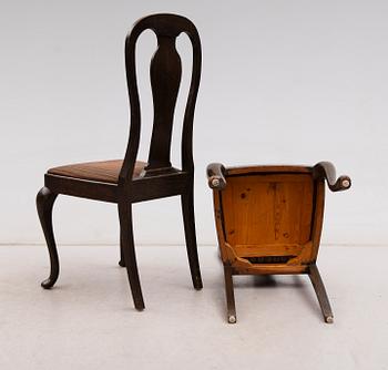 STOLAR, 6 st, barockstil, 1900-talets första hälft.
