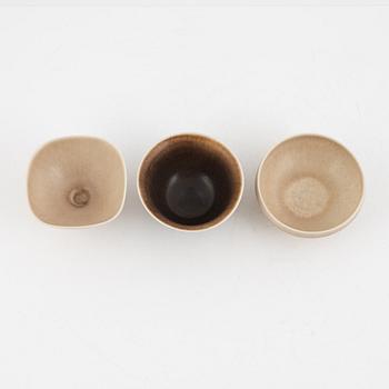 Berndt Friberg, three stoneware bowls, Gustavsberg Studio 1975.