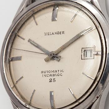Tillander, Automatic Incabloc 25, wristwatch, 35 mm, steel, automatic.