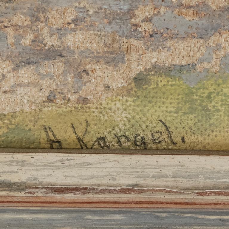 AXEL KARGEL, olja på duk, signerad med blyerts.