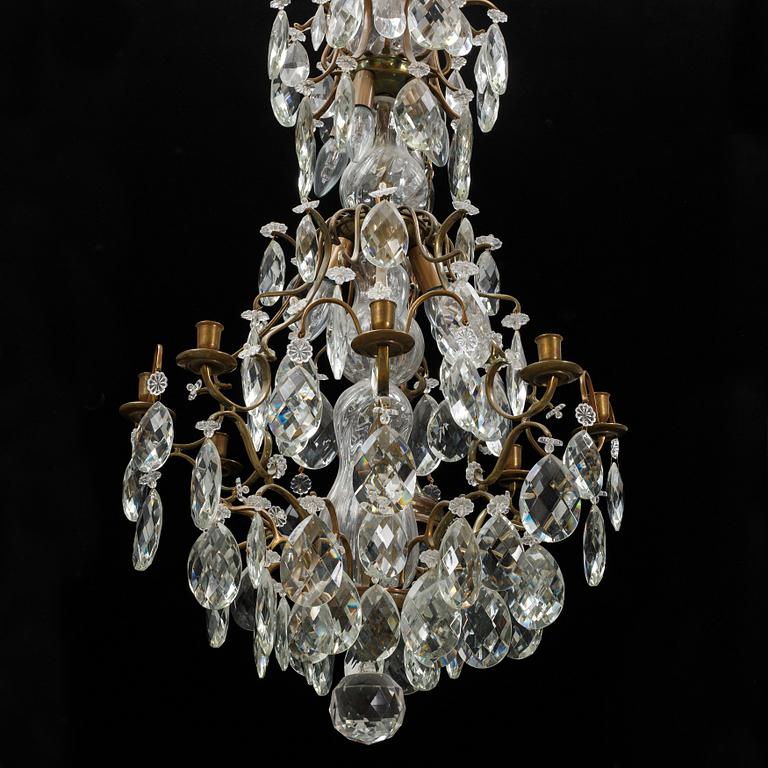 A rococo style chandelier, 20th Century.