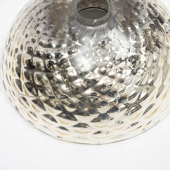 A Swedish Art Nouveau ceramic and iron ceiling light, Höganäs, early 20th century.