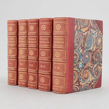 An attractively bound set, with 80 portrait plates, 5 vols.