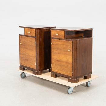 Pair of bedside tables, first half of the 20th century.