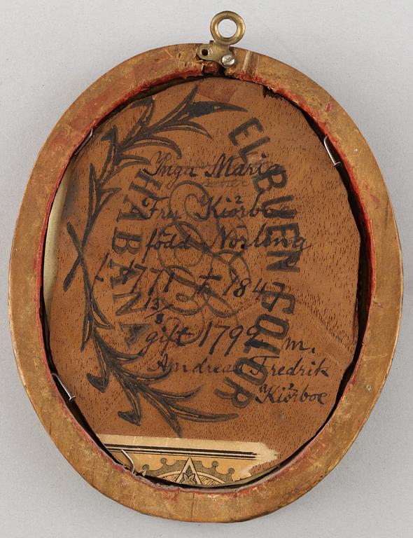 "Inga Maria Kiörboe" (1771-1847) och "Andreas Fredrik Kiörboe" (1765-1837).