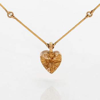 Björn Weckström, kaulakoru "Sydän" ja rannekoru, 14K kultaa. Lapponia 1971 ja 1978.