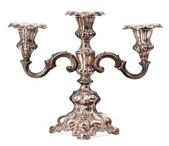 KANDELABER, silver, CG Hallberg, 1940.