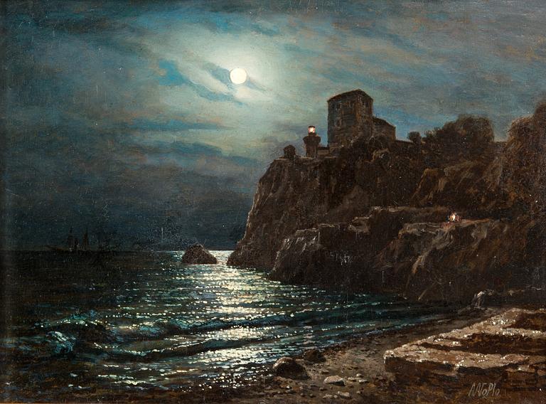 Lev Feliksovic Lagorio, MOONLIGHT SEALANDSCAPE.