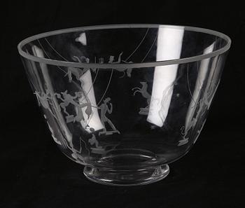 SKÅL, glas, Ewald Hald, Orrefors.