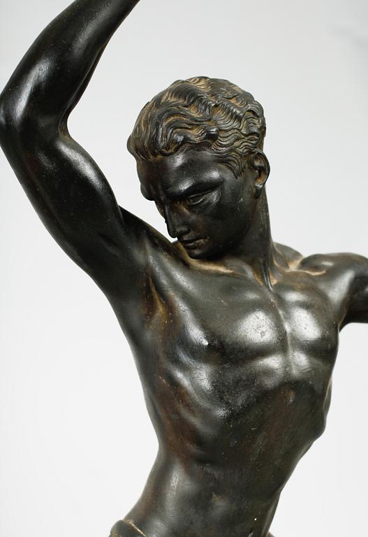 SKULPTUR, patinerad metall, 1900-talets första hälft.