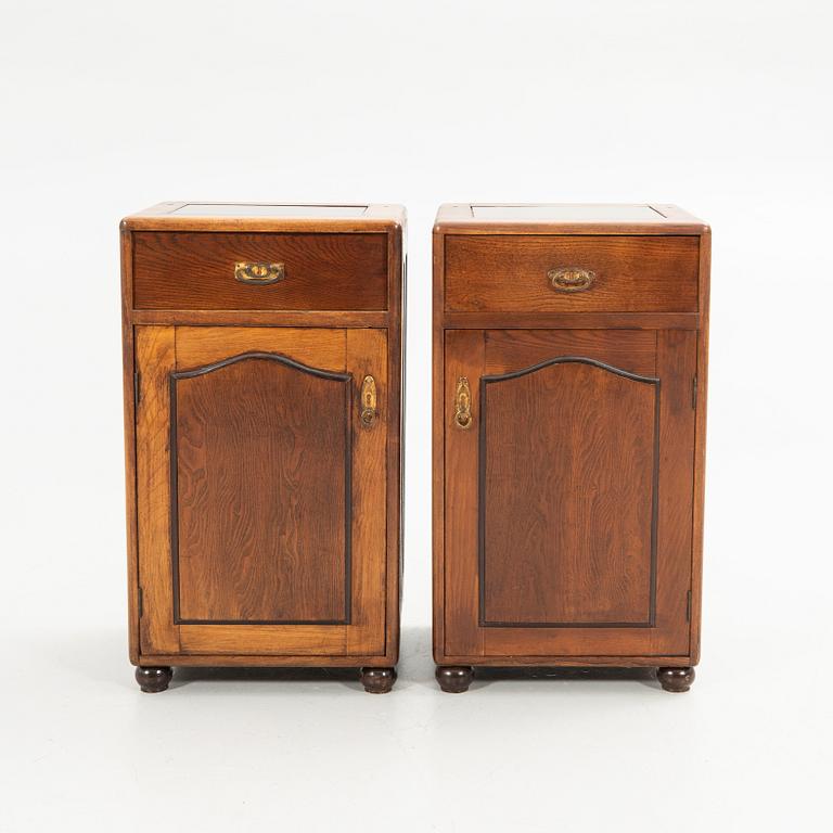 Nightstands, a pair, first half of the 20th century.