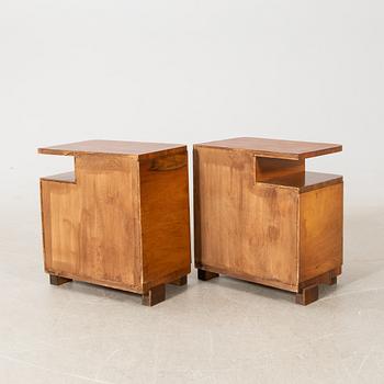 Nightstands, a pair, Art Deco, first half of the 20th century.
