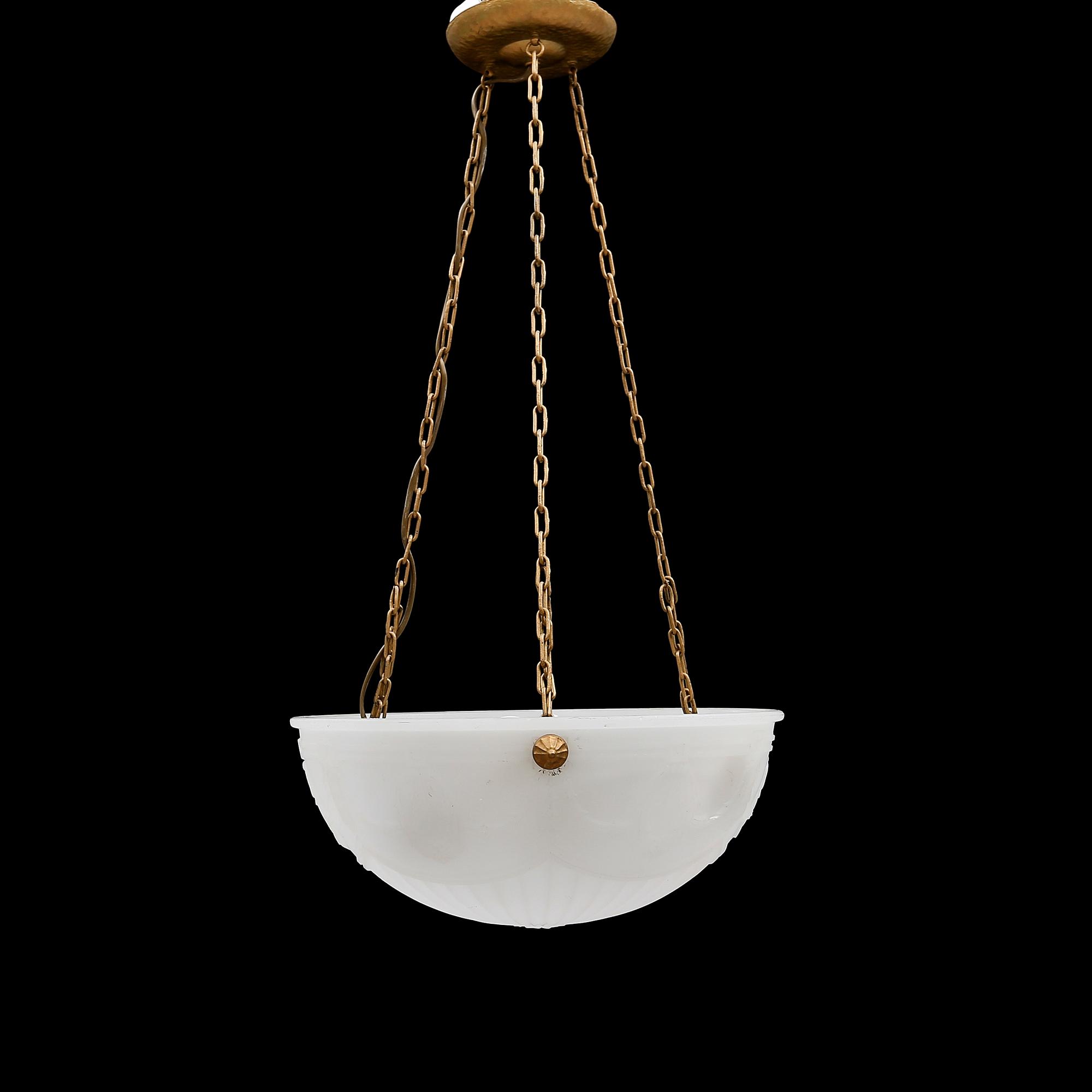 AMPEL, glas, 1900-talets första hälft. Höjd ca 75 cm.