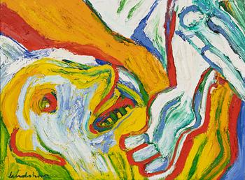 Bengt Lindström, "Man som smeker en kvinna" (Man caressing a woman).