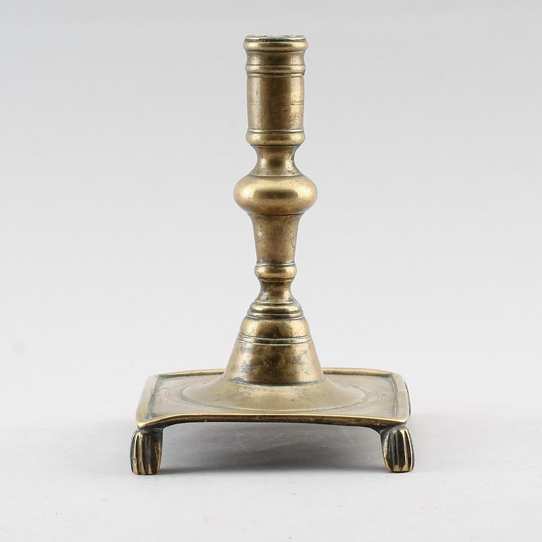 LJUSSTAKE, mässing, 1600-tal.