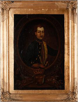 OKÄND KONSTNÄR, olja på pannå, 1700-/1800-tal.