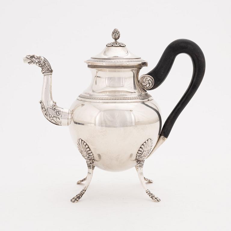 A Silver 800 Empire Style Coffee Pot, 20th century.