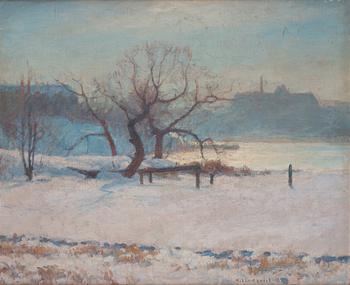 766. Herman Lindqvist, Winter at Waldemarsudde, Djurgården.