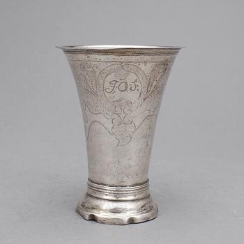 BÄGARE, silver, Carl Fredrik Seseman, Arboga 1797. Vikt ca 123 gram.