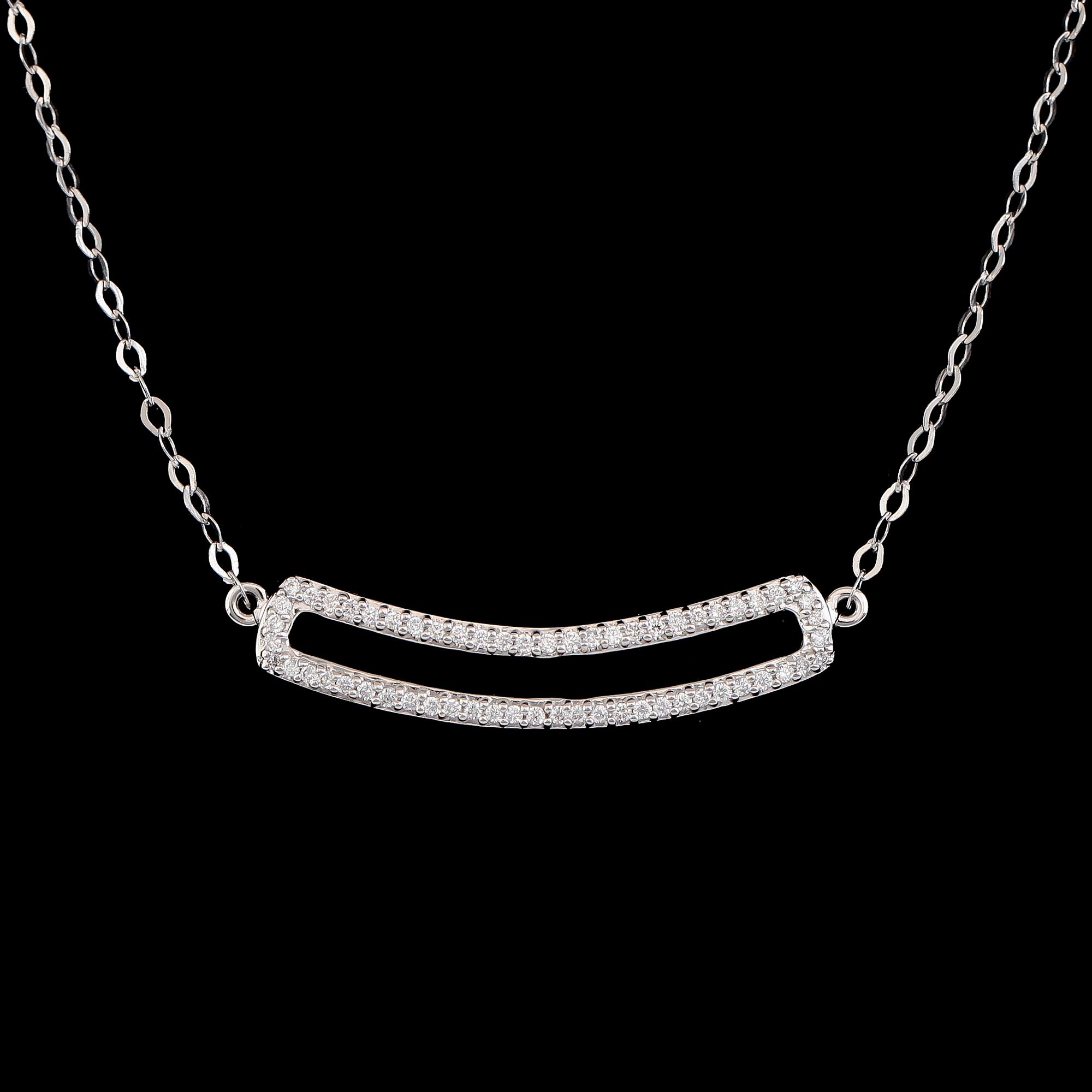 COLLIER, 18K vitguld, diamanter. Vikt ca 4 g.