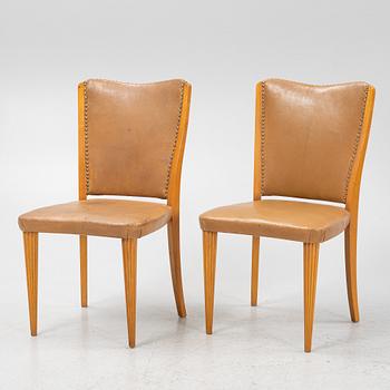 Six SCandinavian Modern chairs, 1940's.