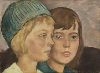429. Lotte Laserstein, Two girls.