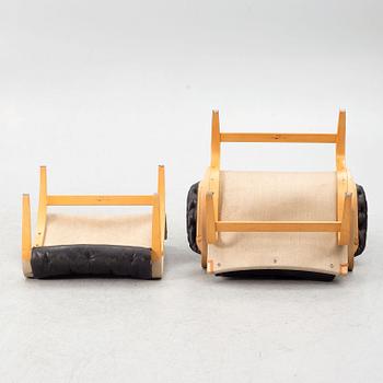 Bruno Mathsson, armchair with footstool, "Pernilla", Dux.