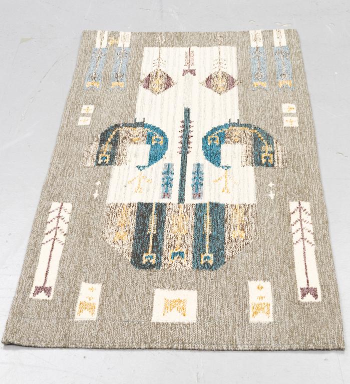 Éva Németh, väggtextil, slätväv, signerad NÉ, ca 139 x 73 cm.