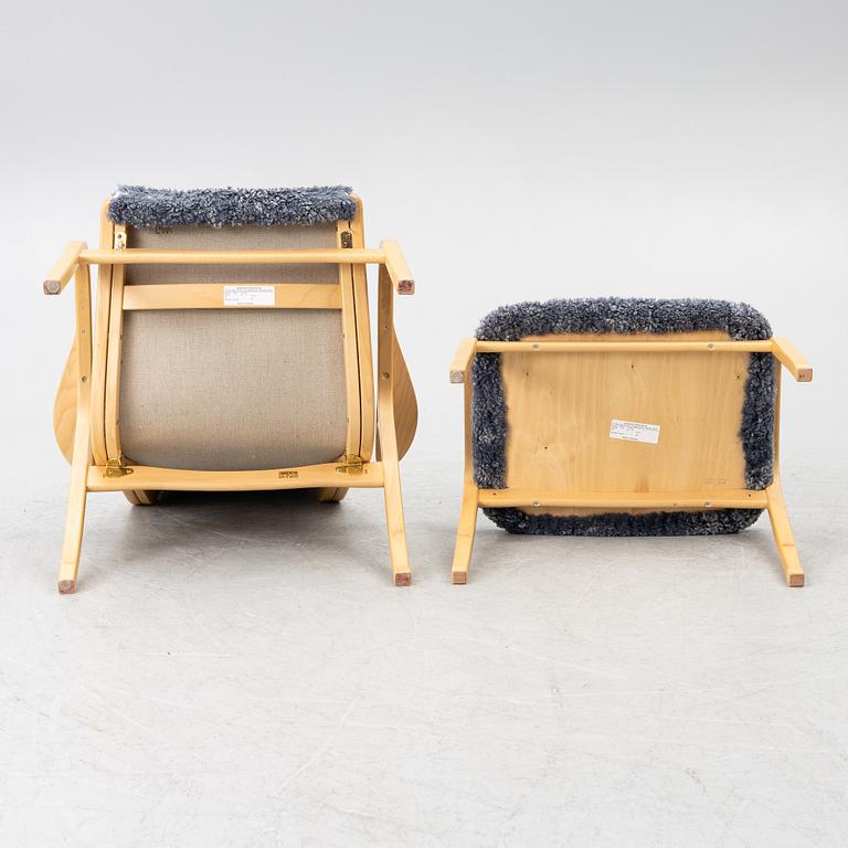 Yngve Ekström, armchair and footstool, "Lamino", Swedese.