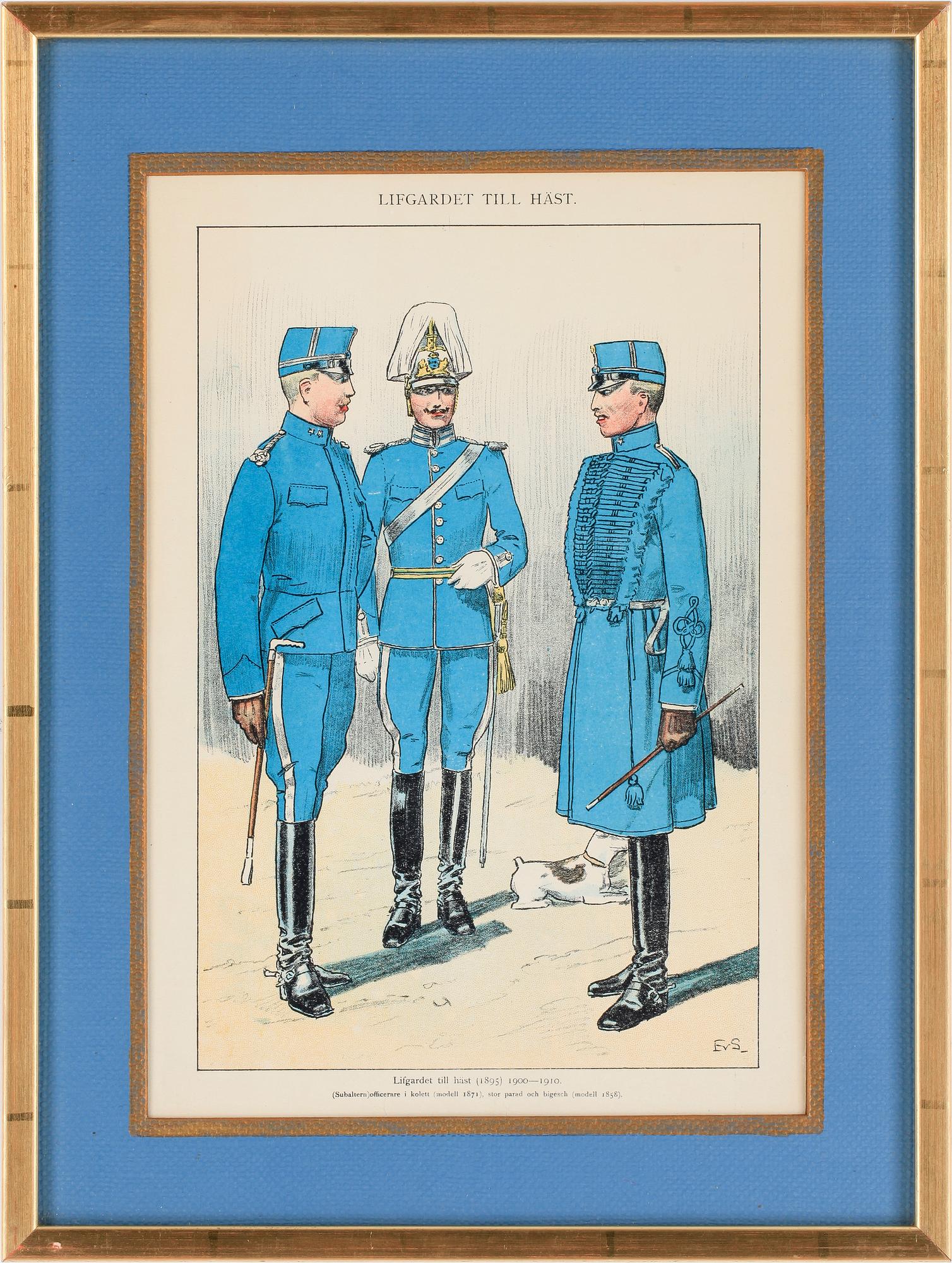 EINAR VON STROKIRCH, efter, 5 st, litografiska tryck, 1910-tal.