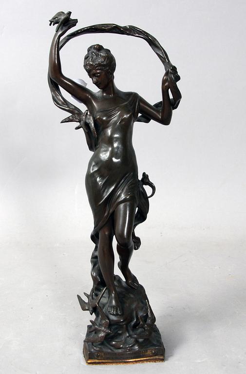 SKULPTUR, brons. Efter A.Gaudez.