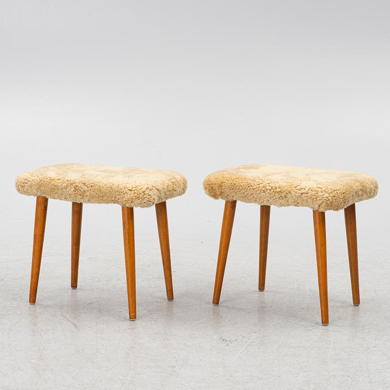 Stools, a pair, second half of the 20th century.