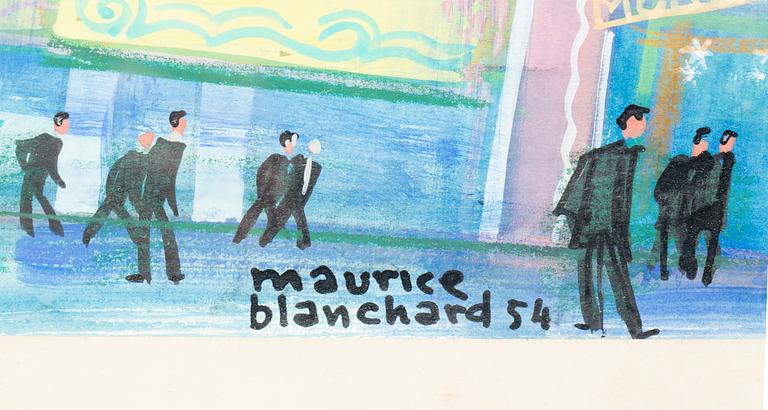 MAURICE BLANCHARD, blandteknik, signerad.