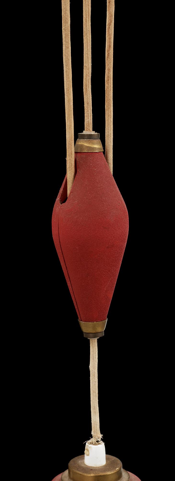 TAKLAMPA, plåt, Sverige, 1940/50-tal. H ca 92.