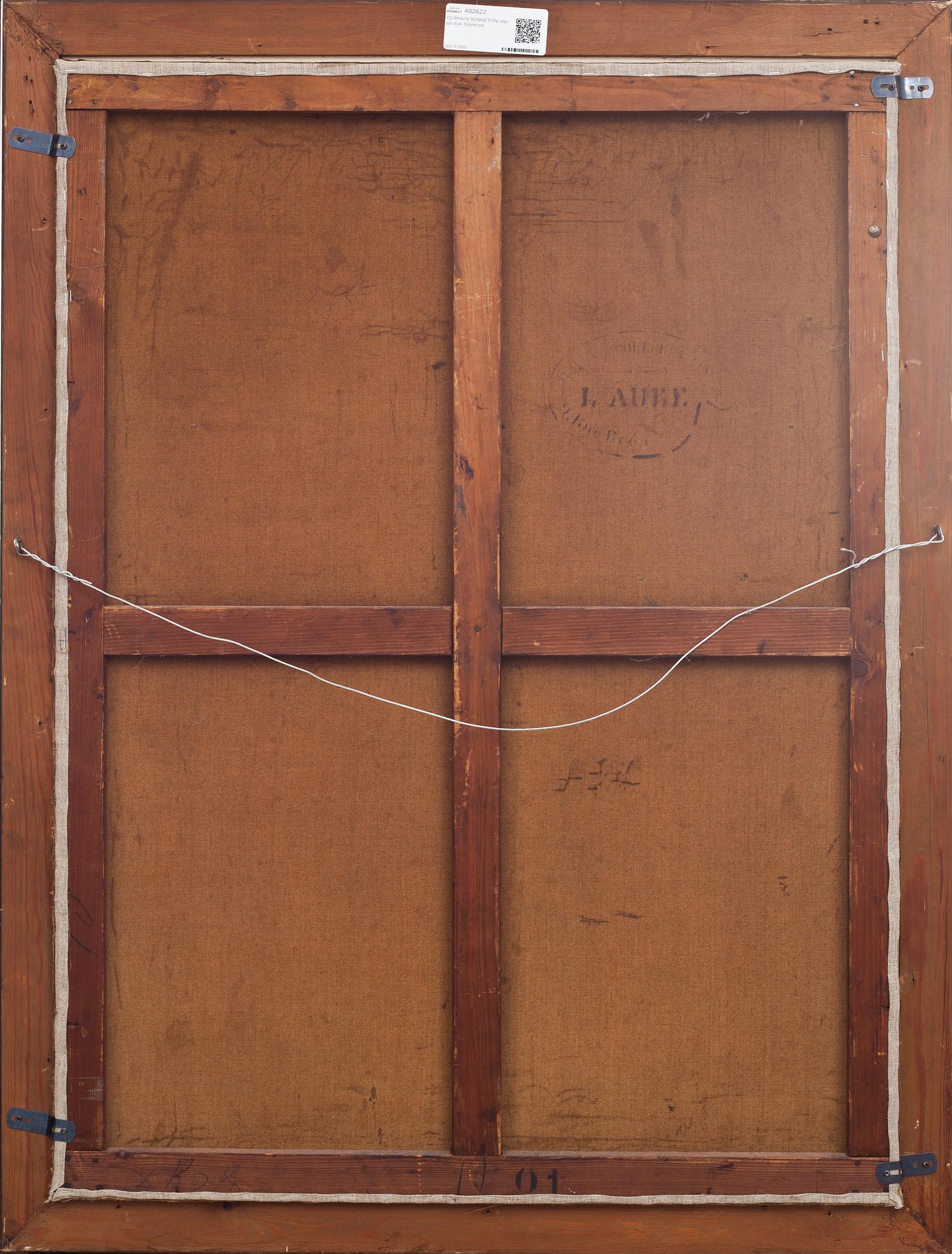 GERMAIN BONNETON, olja på duk. Signerad.