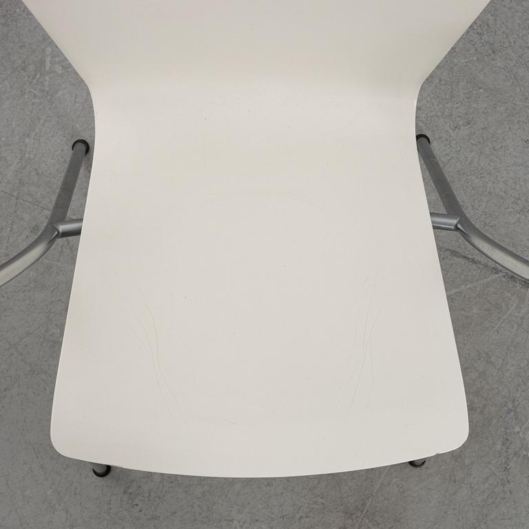 Vico Magistretti, a set of seven 'Vico Duo' chairs, Fritz Hansen, Denmark, dated 2000.