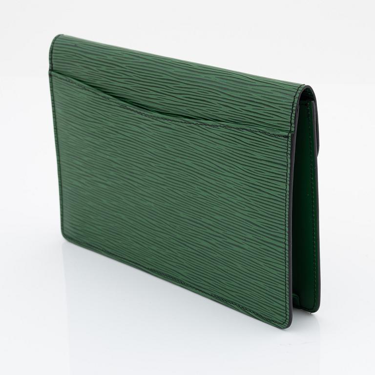 Louis Vuitton, a Borneo Green epi clutch, 1988.