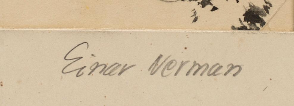 EINAR NERMAN, attributed, drawing, unsigned.