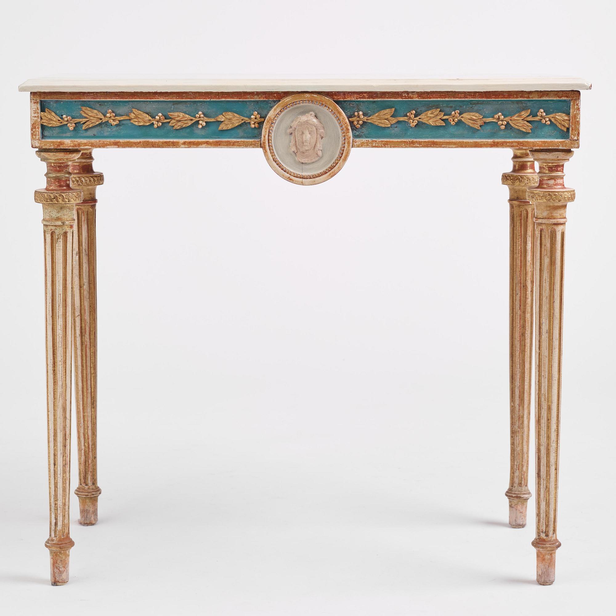 Konsolbord, Stockholmsarbete 1700-talets slut, Sengustavianskt.