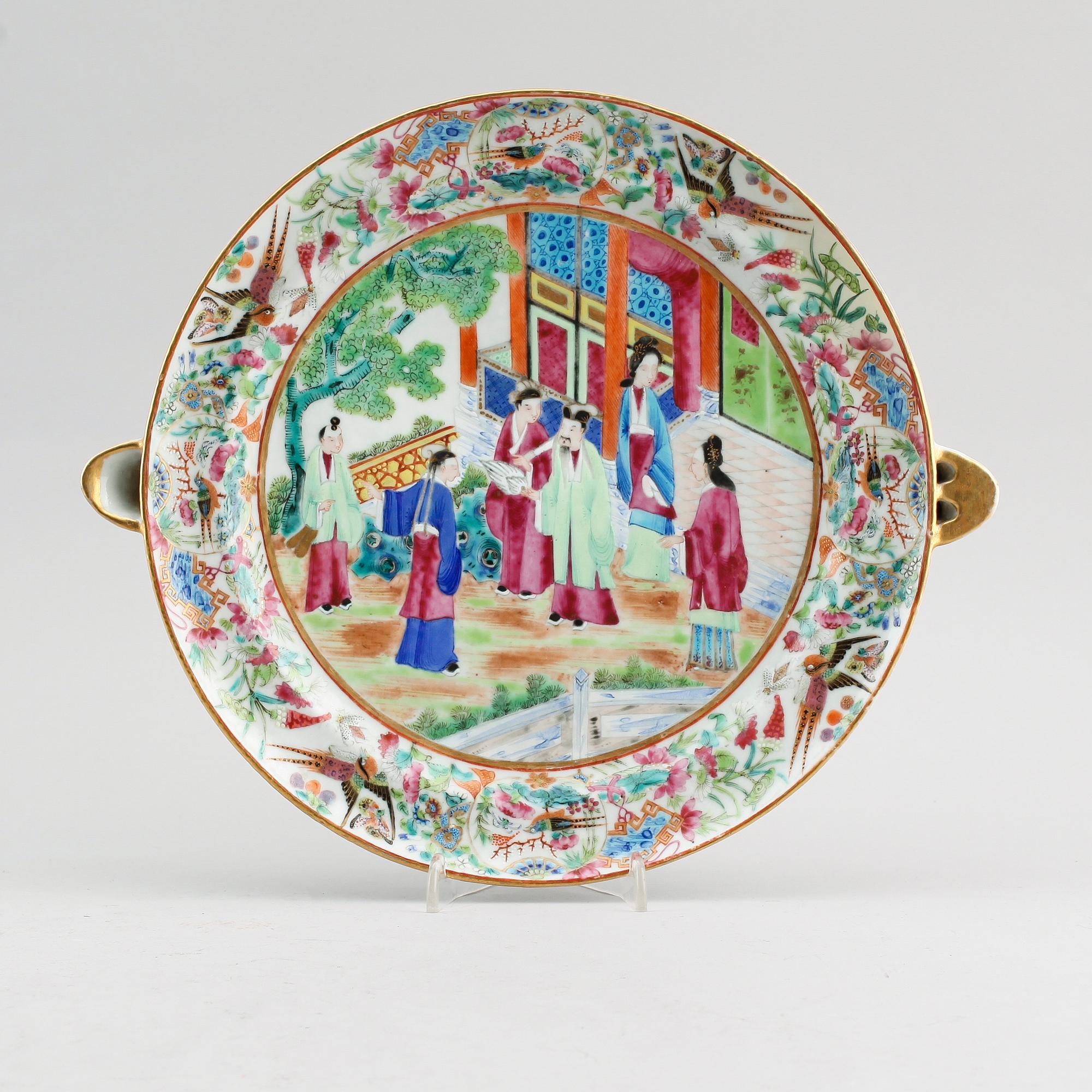 VÄRMEFAT, porslin, Kina, 1800-tal.