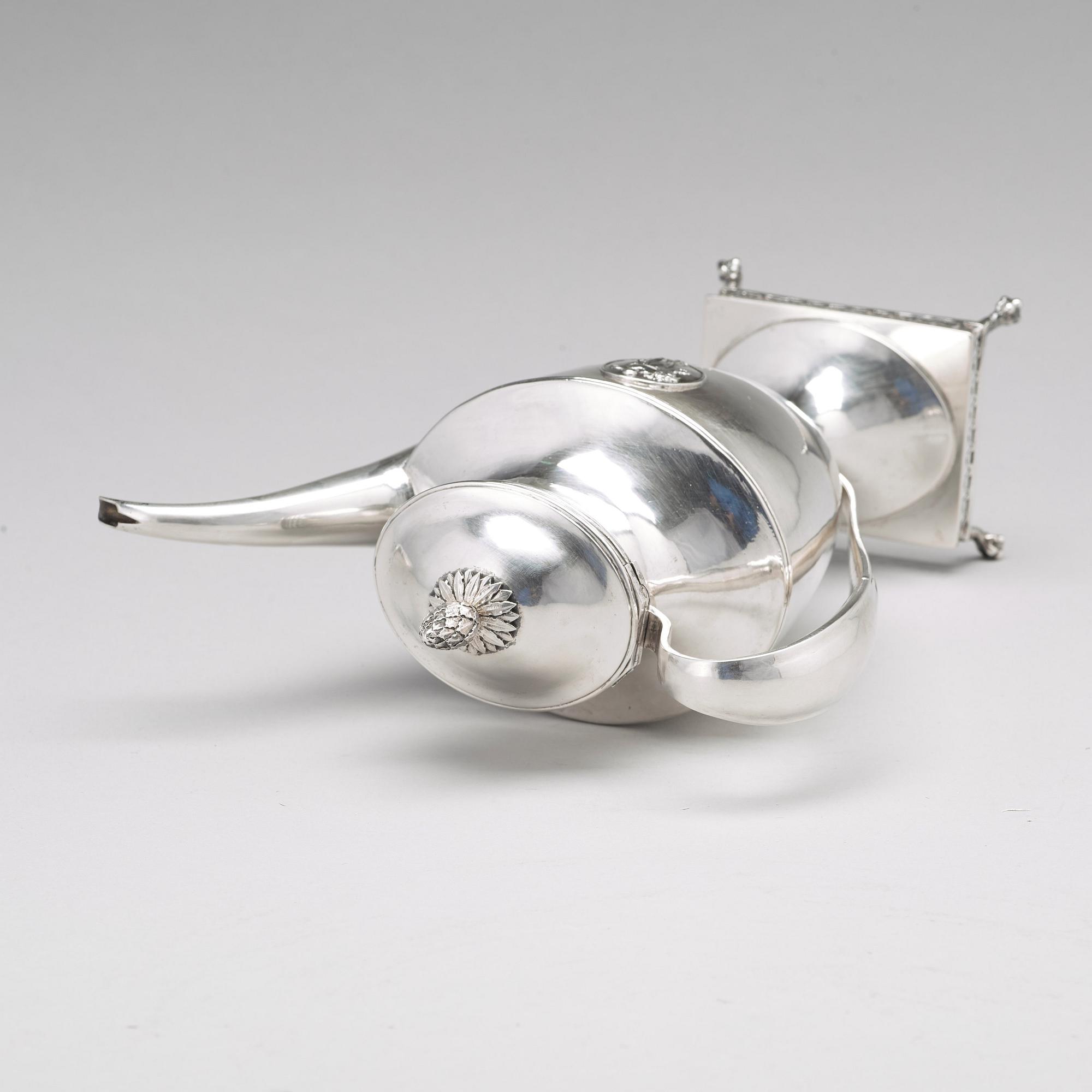 Petter Eneroth, kaffekanna, silver, Stockholm 1798, gustaviansk.