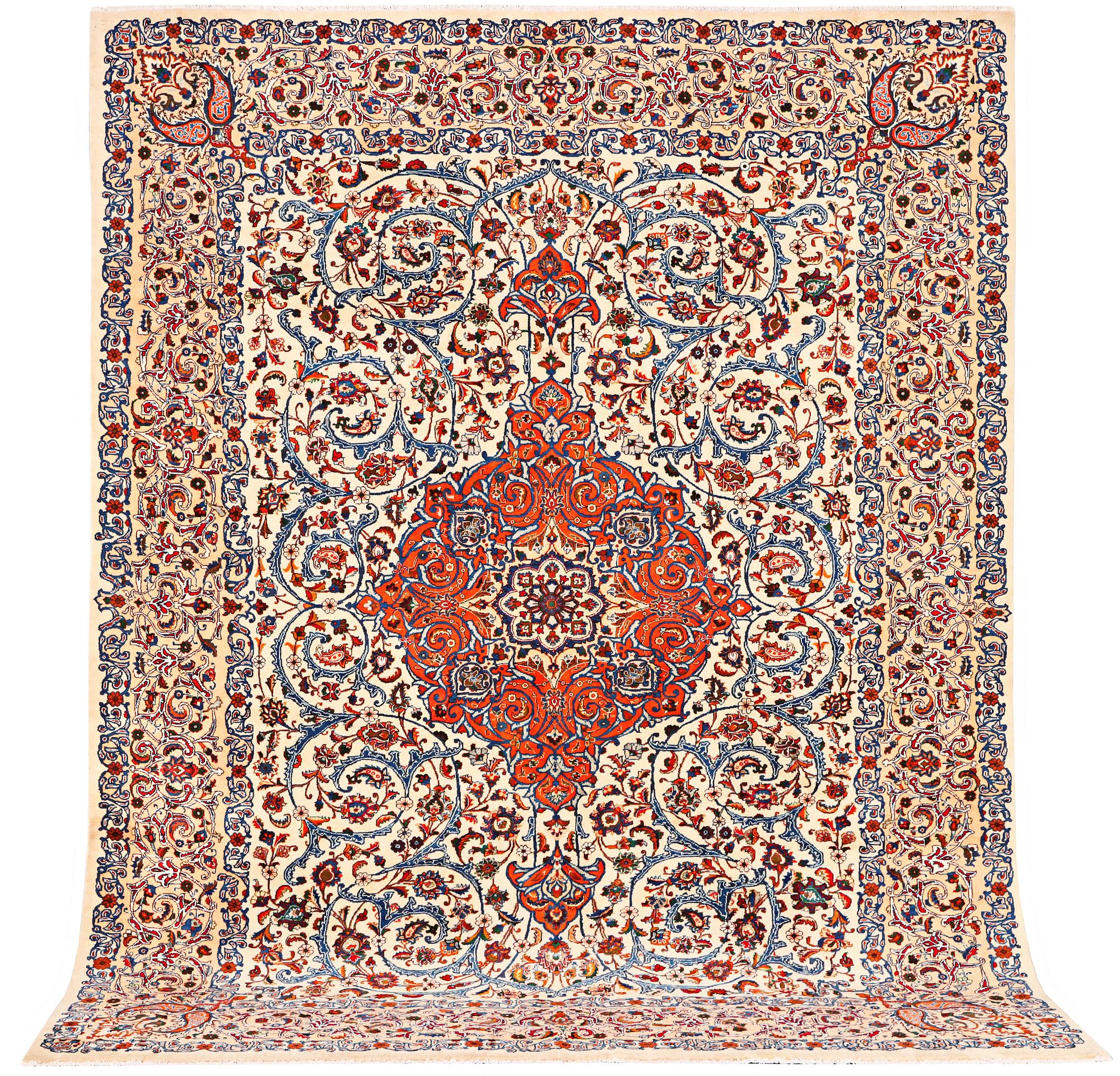 A Kashan carpet, a. 383 x 293 cm.
