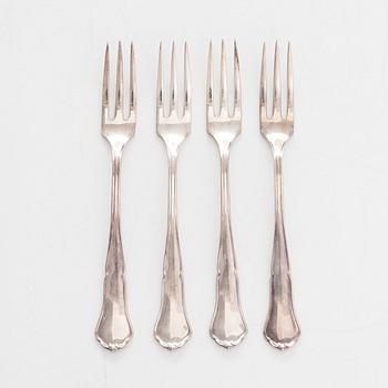 A 74-piece silver cutlery set, 'Chippendale', Kultakeskus, Hämeenlinna 1940-72.
